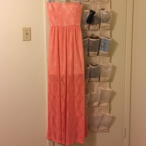 Strapless maxi dress