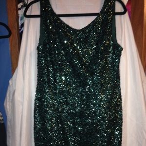 Emerald sequin dress