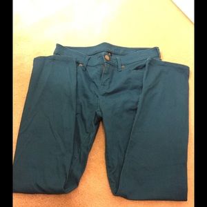 Teal jeans!