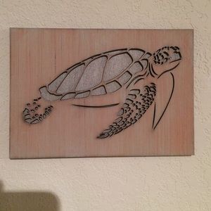 Special sale: Sea Turtle wall Art on Silver Sand