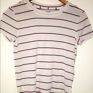 American eagle crop top tee size small white