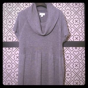 Short sleeve cowl neck dress