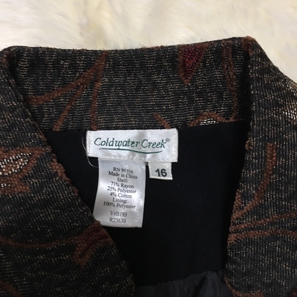 ColdWater Creek Grey Floral Blazer - Picture 2 of 2