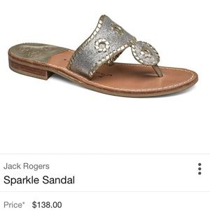 Jack Rogers Sparkle Silver Sandal
