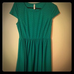 Knee length blue/green dress