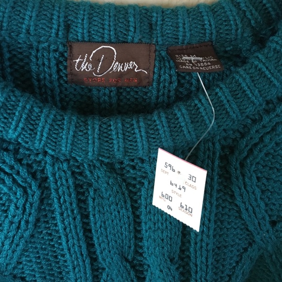 ⛸Vintage oversized teal chunky boyfriend sweater - Picture 4 of 4