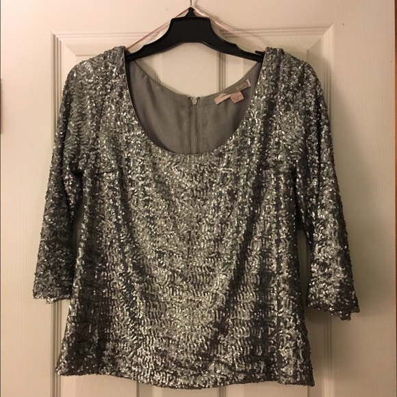 Forever 21 grey sequin top