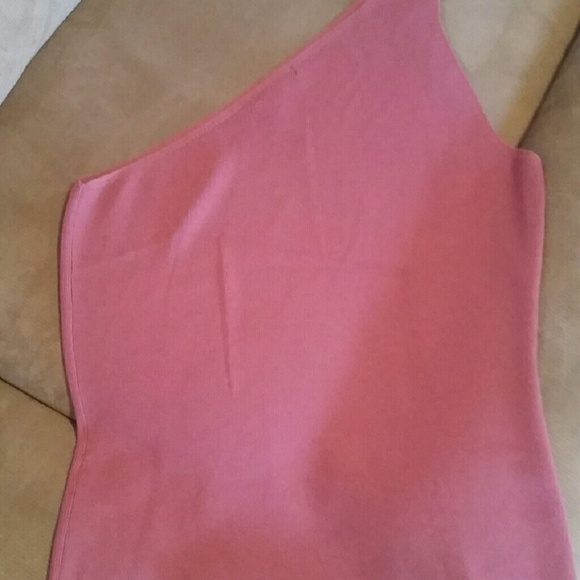 J. CREW 1-shoulder knit top. Dusty rose. - Picture 1 of 5