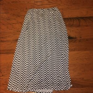 Chevron maxi skirt