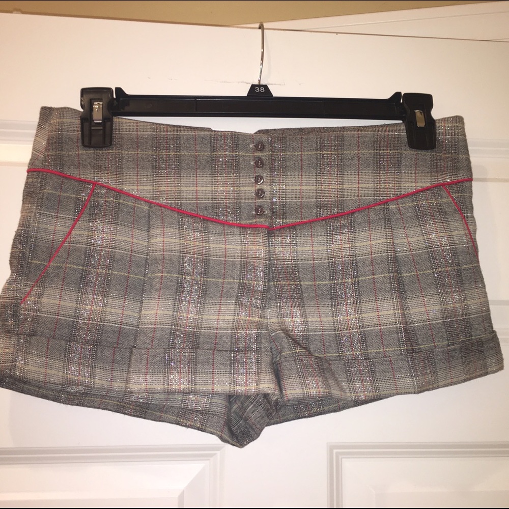 Kensiegirl Cute & Sparkly Plaid Shorts Size 7