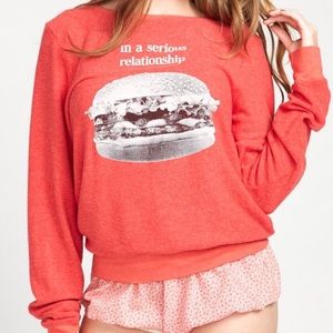 Wildfox Heart Eyes Baggy Beach Jumper