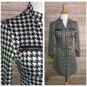 NWOT. Houndstooth Tunic / Mini Dress