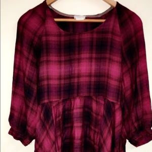 Urban outfitters plaid long sleeve dress