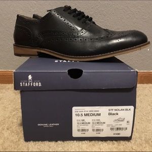 Stafford Black Dress Shoes