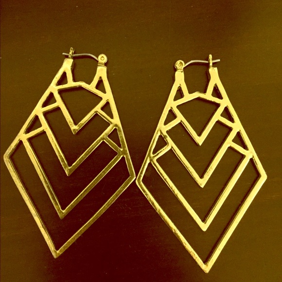 Gold tribal earrings