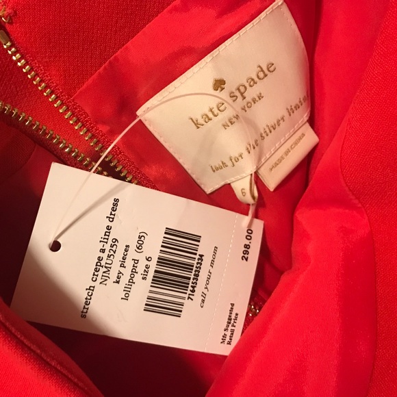 SALE♠️️ KATE SPADE ♠️️ Stretch Crepe A Line Dress - Picture 4 of 4