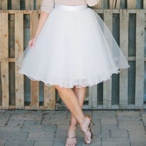 Space 46 Boutique Allure Tulle Skirt - White