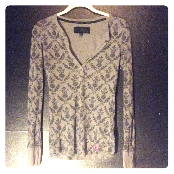 Fox Girls long sleeve patterned shirt