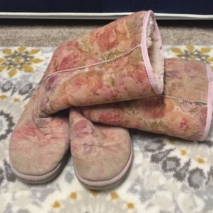 Pink floral Uggs