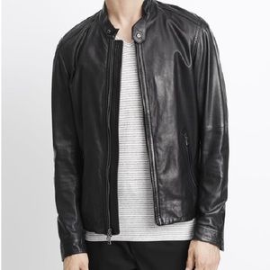 Vince Essential Leather Moto Jacket
