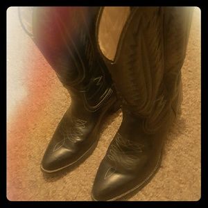 Mason size 8 Vintage black cowboy boots