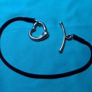 Tiffany &Co. Elsa Peretti Open Heart Silk Bracelet