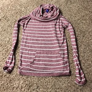 City streets cowl neck sweatshirt