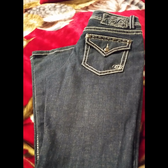 🔚2 for $25🔜Code Bleu Jeweled pocket Bootcut Jean