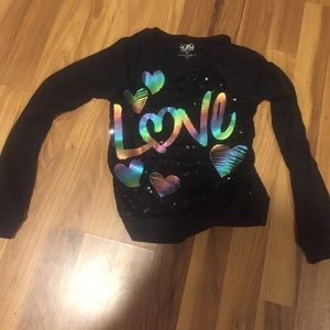 Justice size 12 sequence sweatshirt