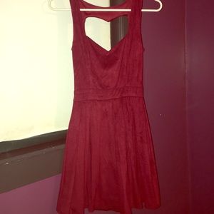 LF open back maroon dress