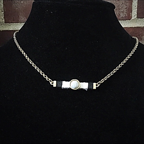 Jewelry - 🎹📿👂🏼Gold Tone White Bar Necklace Set Jewelry - 🎹📿👂🏼Gold Tone White Bar Necklace Set