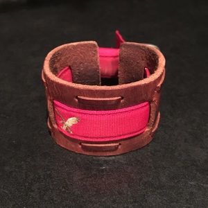 American eagle brown leather cuff bracelet.