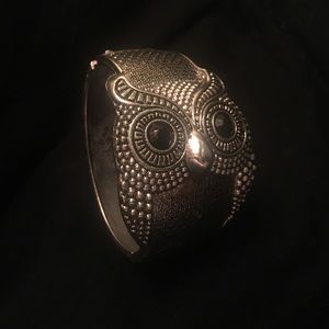 Silver owl bracelet
