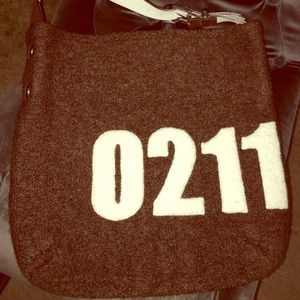 Custom Wool Brown Hobo Bag