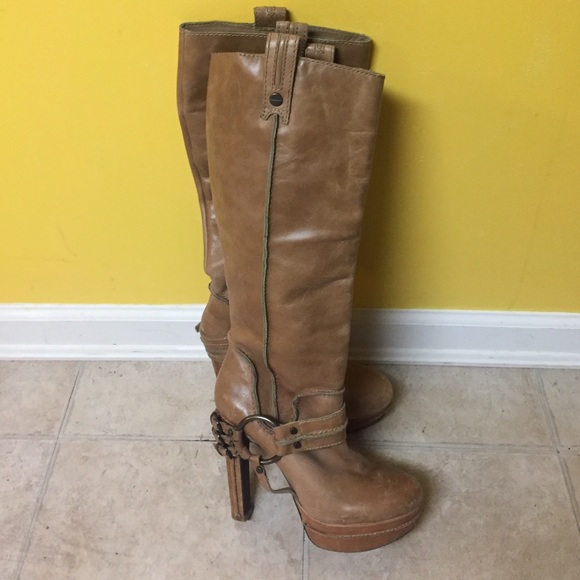 Camel tan Jessica Simpson high heeled boots!!