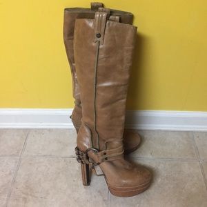 Camel tan Jessica Simpson high heeled boots!!