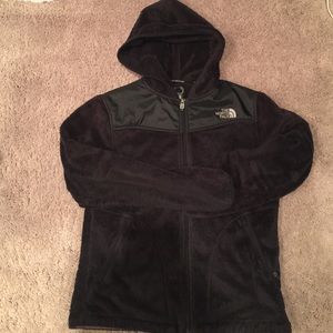 Black Plush North Face Jacket