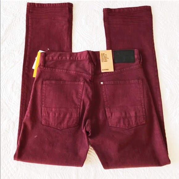 Boys H&M burgundy jeans - Picture 2 of 3