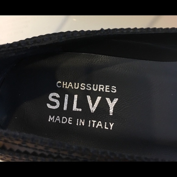 Leather spectator kitten heel, sz36, made in Italy - Picture 4 of 4