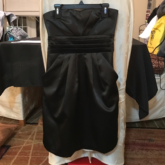 Lette womens size small black strapless dress