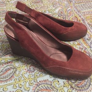 Brown leather/suede shoes