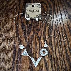 Jewelry - 🎹📿👂🏼Geometric Howlite Necklace Set Jewelry - 🎹📿👂🏼Geometric Howlite Necklace Set