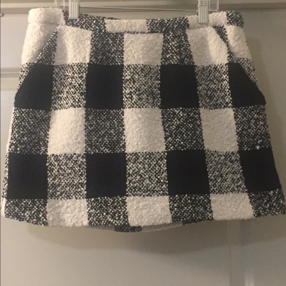 Forever 21 Black and White Checkered Skirt
