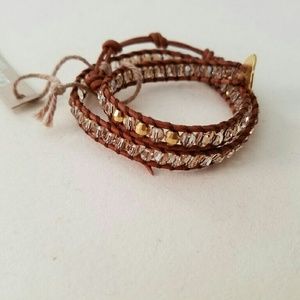 Golden Shadow wrap bracelet