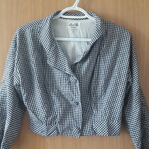 Vintage Cropped Jacket with Lapels