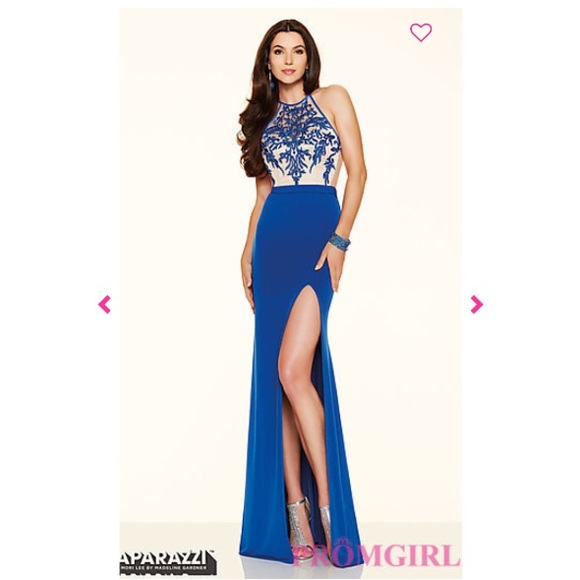 Mori Lee Embroidered Open Back Prom Dress