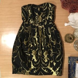 Gold & Black Cocktail Dress
