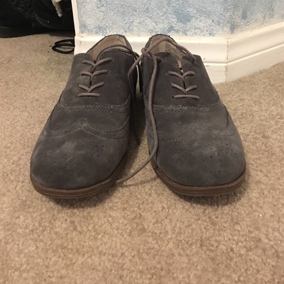 Grey suede shoes