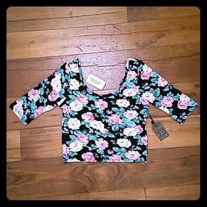 NWT Forever21 floral crop top