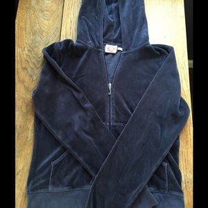 Juicy couture blue velvet hoodie